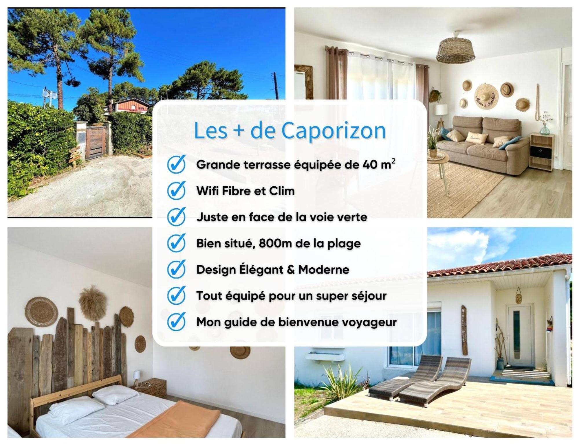 Caporizon-Villa Courant-Terrasse-Proche Plage Мимизан-Плаж Экстерьер фото